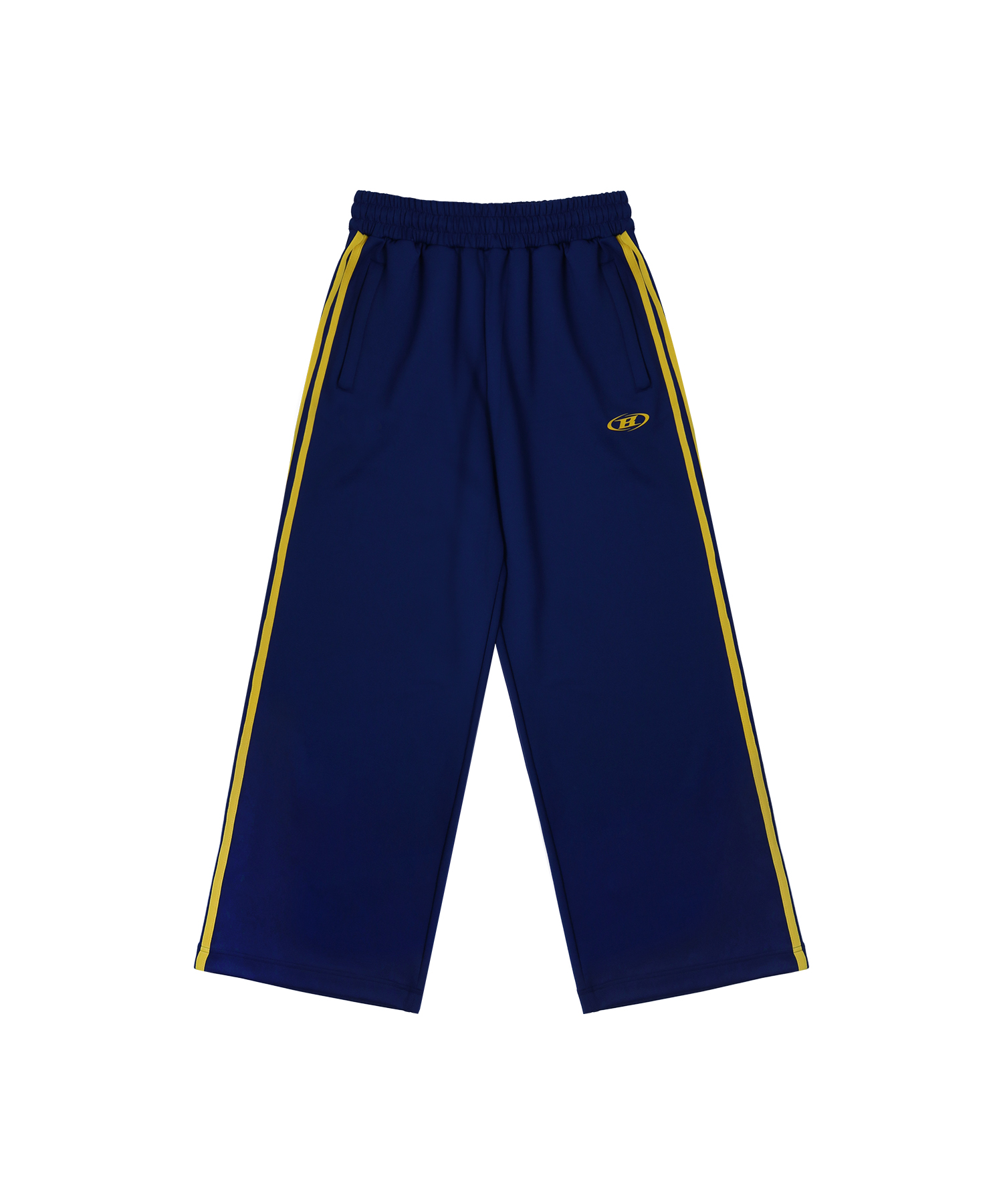 TRACK LINE JERSEY WIDE PANTS [NAVY]